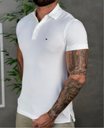 Camisa  Polo Branca Masculina Classic - Tommy Hilfiger