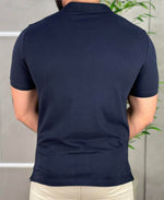 Camiseta Polo Masculina Azul Marinho Slim Fit - Calvin Klein