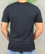 Camiseta Preta Casual Masculina Risk Uv - Acostamento