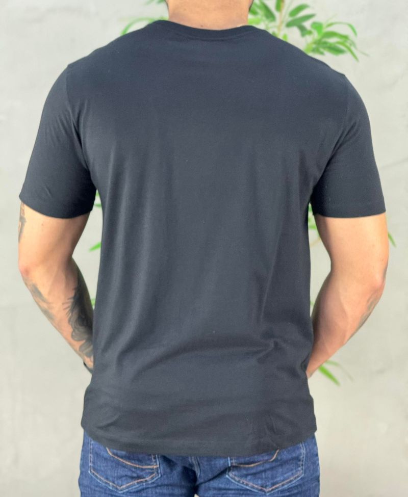 Camiseta Preta Masculina Básica Meia Malha - Calvin Klein