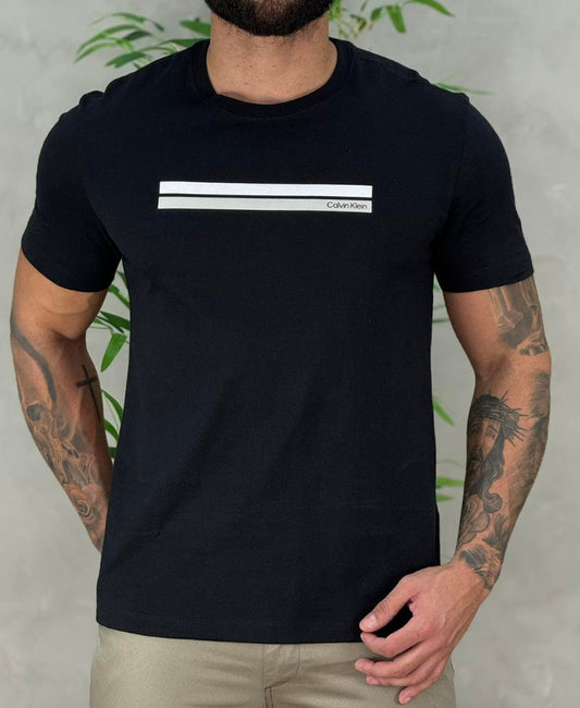 Camiseta Preta Masculina Dulbe Line - Calvin Klein