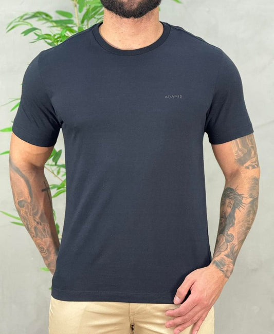 Camiseta Preta Masculina Estampa Abstrata - Aramis