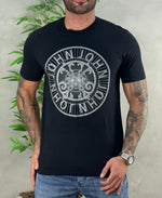 Camiseta Preta Masculina Fake Emb - John John