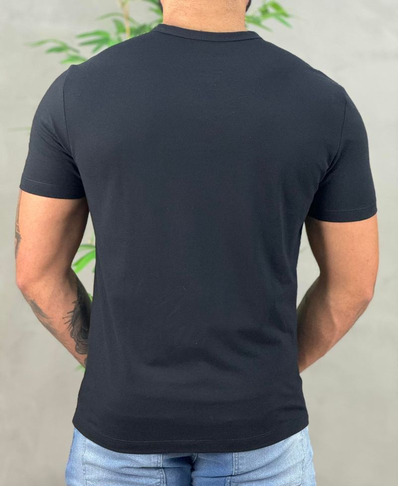 Camiseta Preta Masculina Piquet - Calvin Klein