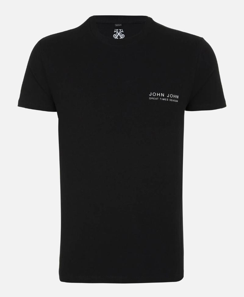 Camiseta Preta Masculina Sl Greta - John John