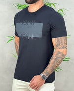 Camiseta Preta Masculina Square Regular Fit - John John