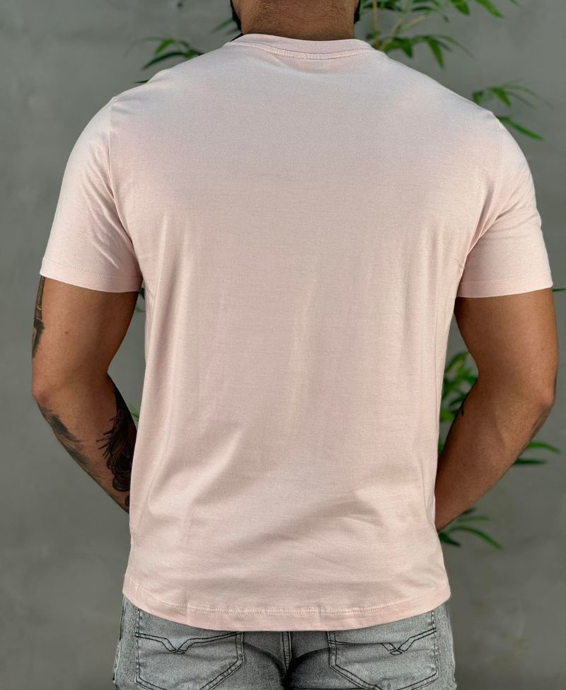 Camiseta Rosa Claro Masculina Com Logo Ck - Calvin Klein