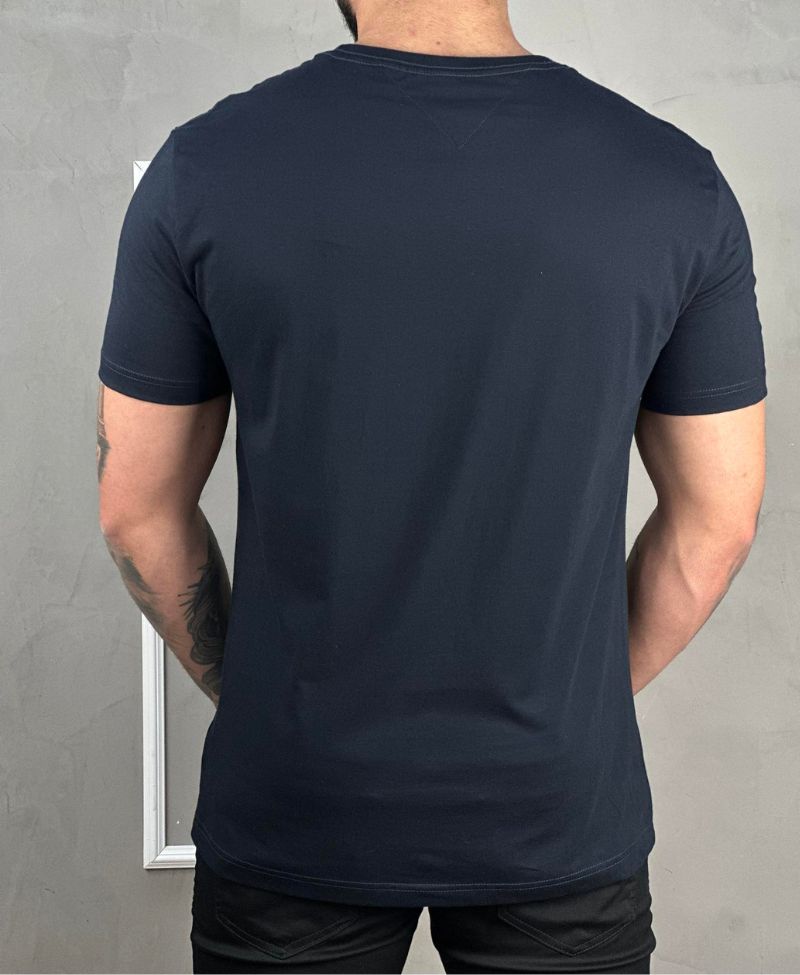 Camiseta Azul Masculina Logo no Peito - Tommy Hilfiger