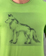 Camiseta Verde Hortelã Casual Masculina String Art - Acostamento
