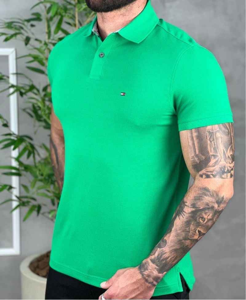 Camisa Polo Verde Masculina Classic  - Tommy Hilfiger