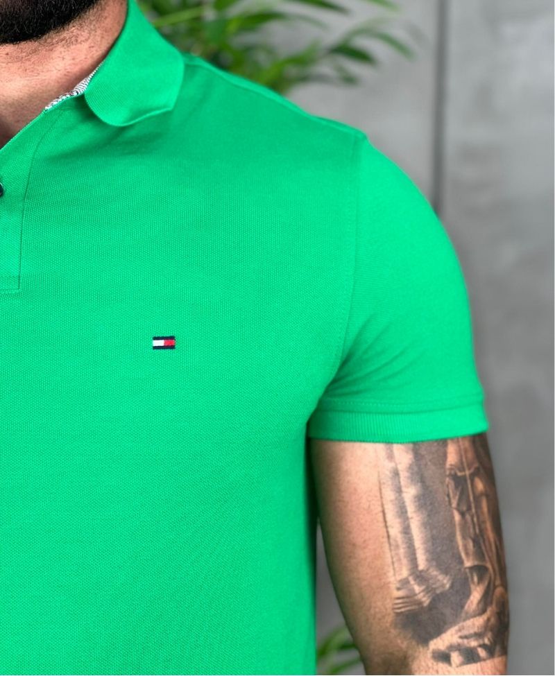 Camisa Polo Verde Masculina Classic  - Tommy Hilfiger