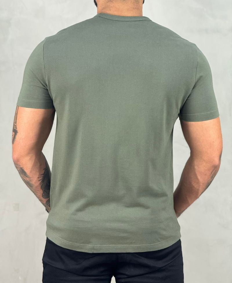 Camiseta Verde Militar Masculina Piquet - Calvin Klein