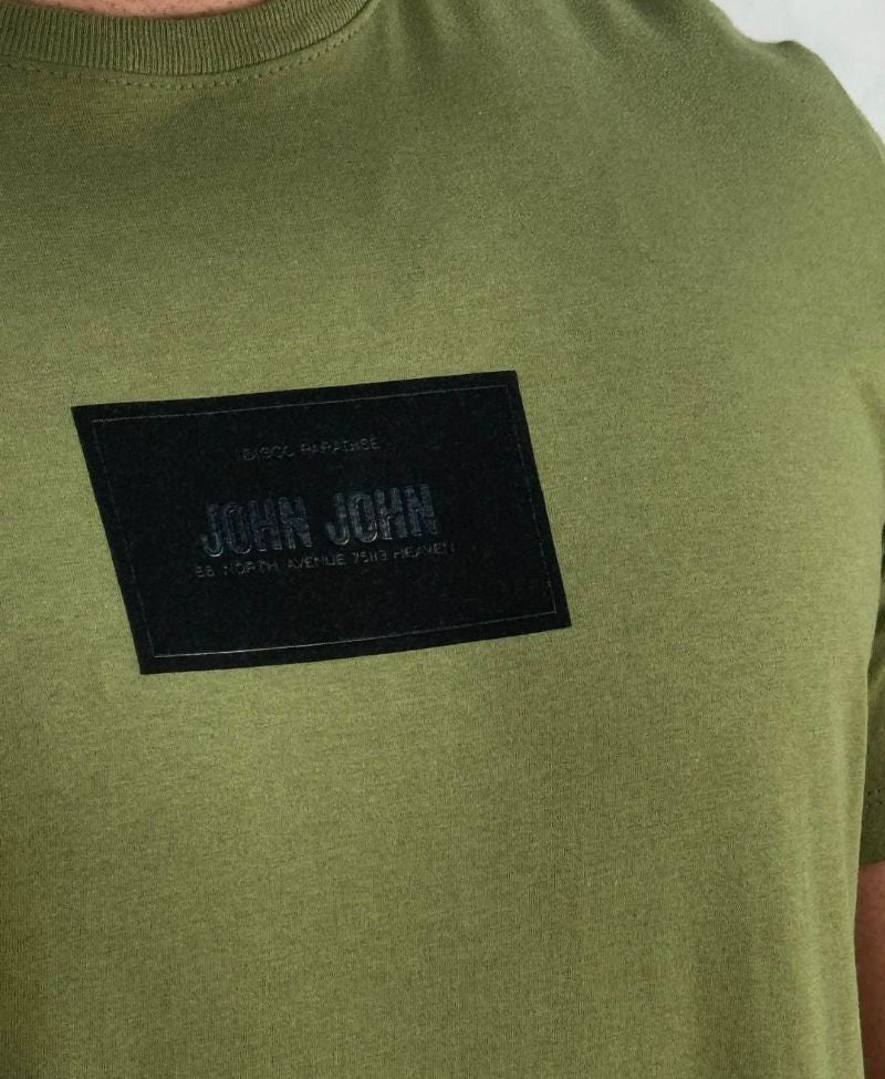 Camiseta Verde Militar Masculina Rubber - John John