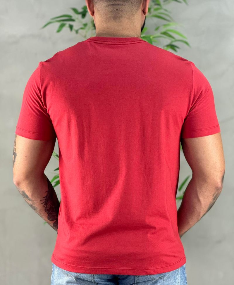 Camiseta Vermelha Masculina Malha Flamê - Calvin Klein