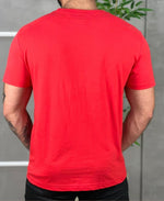 Camiseta Vermelho Masculina Com Relevo No Peito - Tommy Hilfiger
