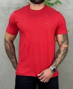 Camiseta Vermelho Masculina Malha Regular - Aramis