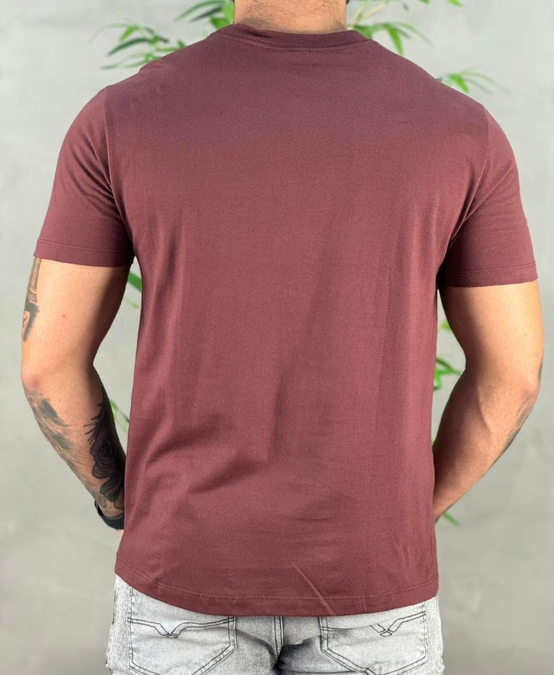 Camiseta Vinho Masculina Embossing Slim - Calvin Klein