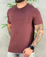 Camiseta Vinho Masculina Embossing Slim - Calvin Klein