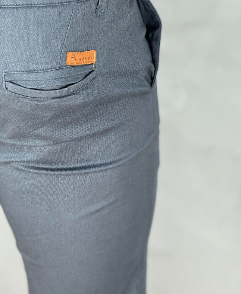Bermuda Alfaiataria Cinza Escuro Masculina Lisa - Paladho´S Jeans Wear