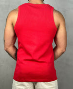 Regata Vermelha Masculina Com Logo No Peito - Impose Trends
