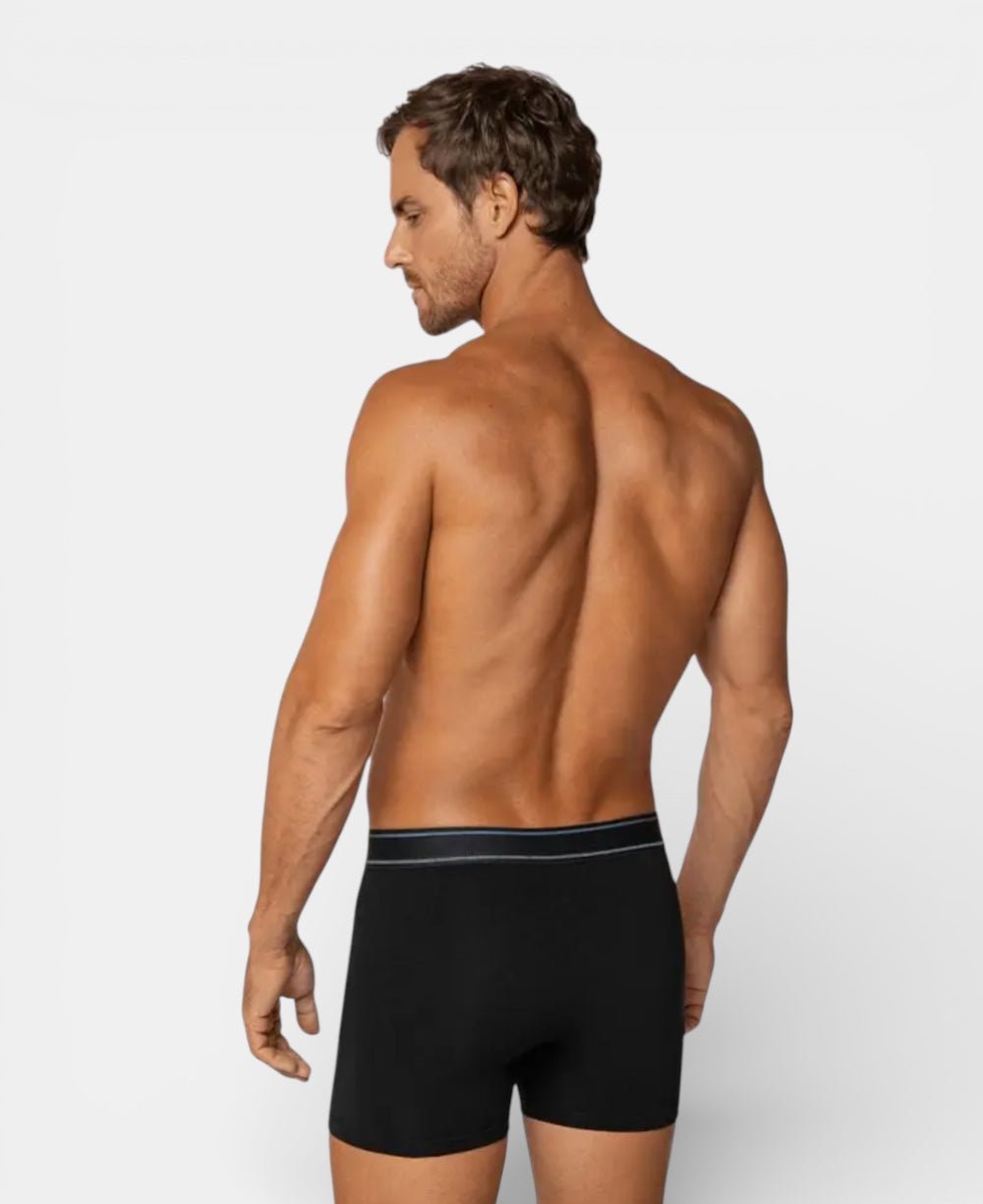 Kit 2 Cuecas Preta Masculina Boxer Algodão - Lupo