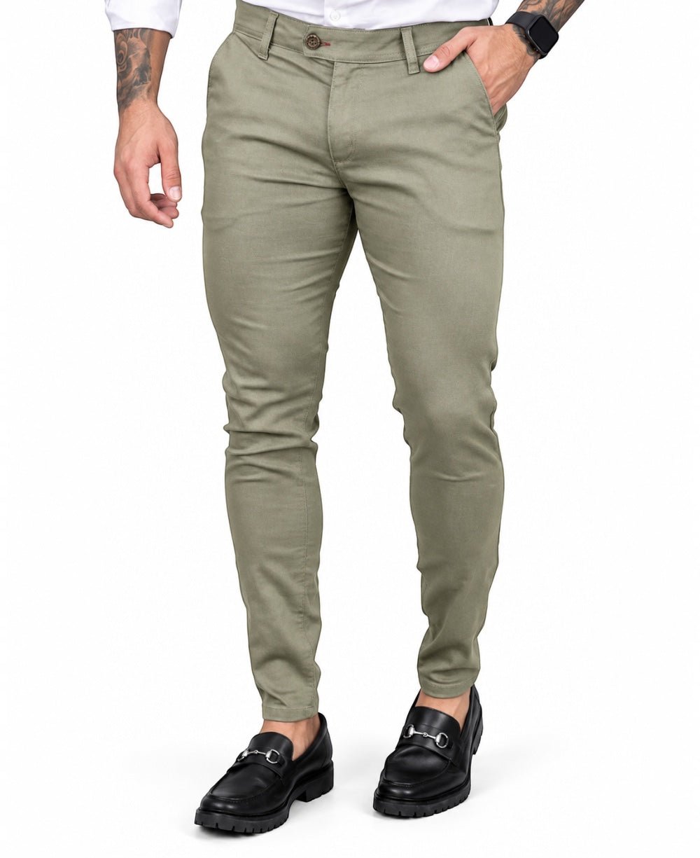 Calça Alfaiataria Caqui Masculina Skinny - Paladho´s