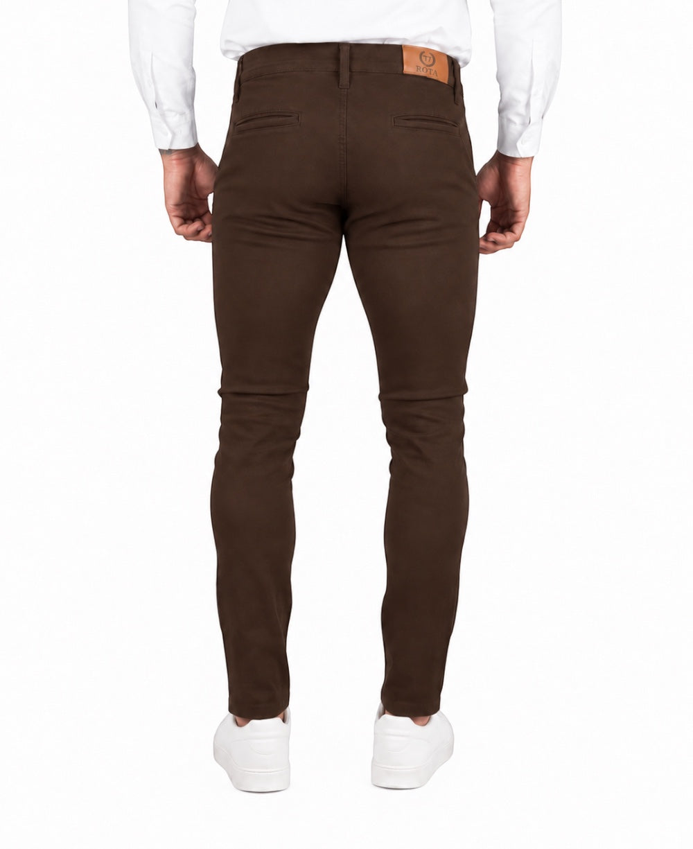 Calça Alfaiataria Marrom Masculina Skinny - Rota 77