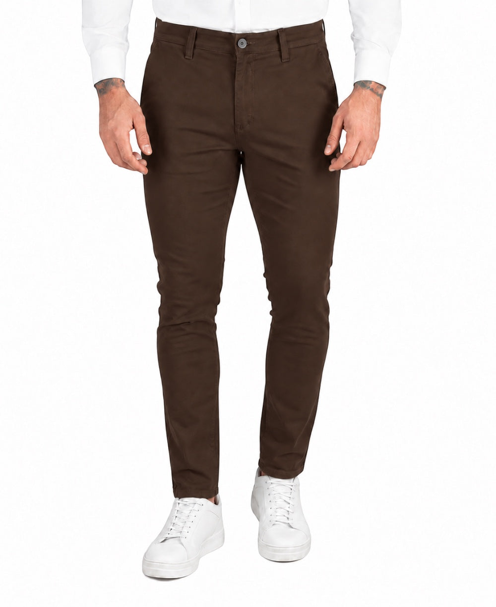 Calça Alfaiataria Marrom Masculina Skinny - Rota 77