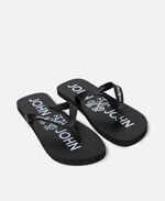 Chinelo Preto Masculino Round Logo - John John