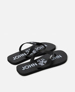 Chinelo Preto Masculino Round Logo - John John