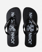 Chinelo Preto Masculino Round Logo - John John