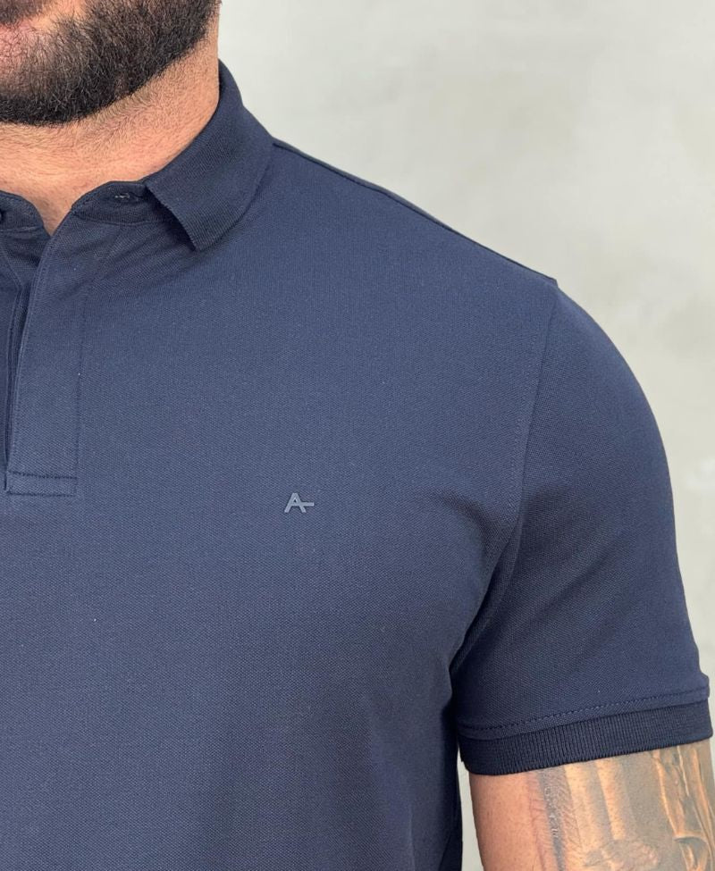 Camisa Polo Azul Marinho Masculina Piquet Colorfix - Aramis