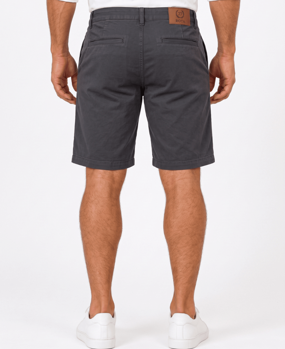 Bermuda Alfaiataria Chumbo Masculina Lisa - ROTA 77