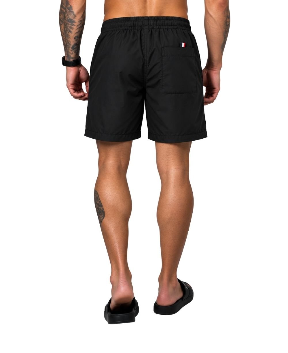Shorts de Banho Preto Essential com Bandeira - Tommy Hilfiger