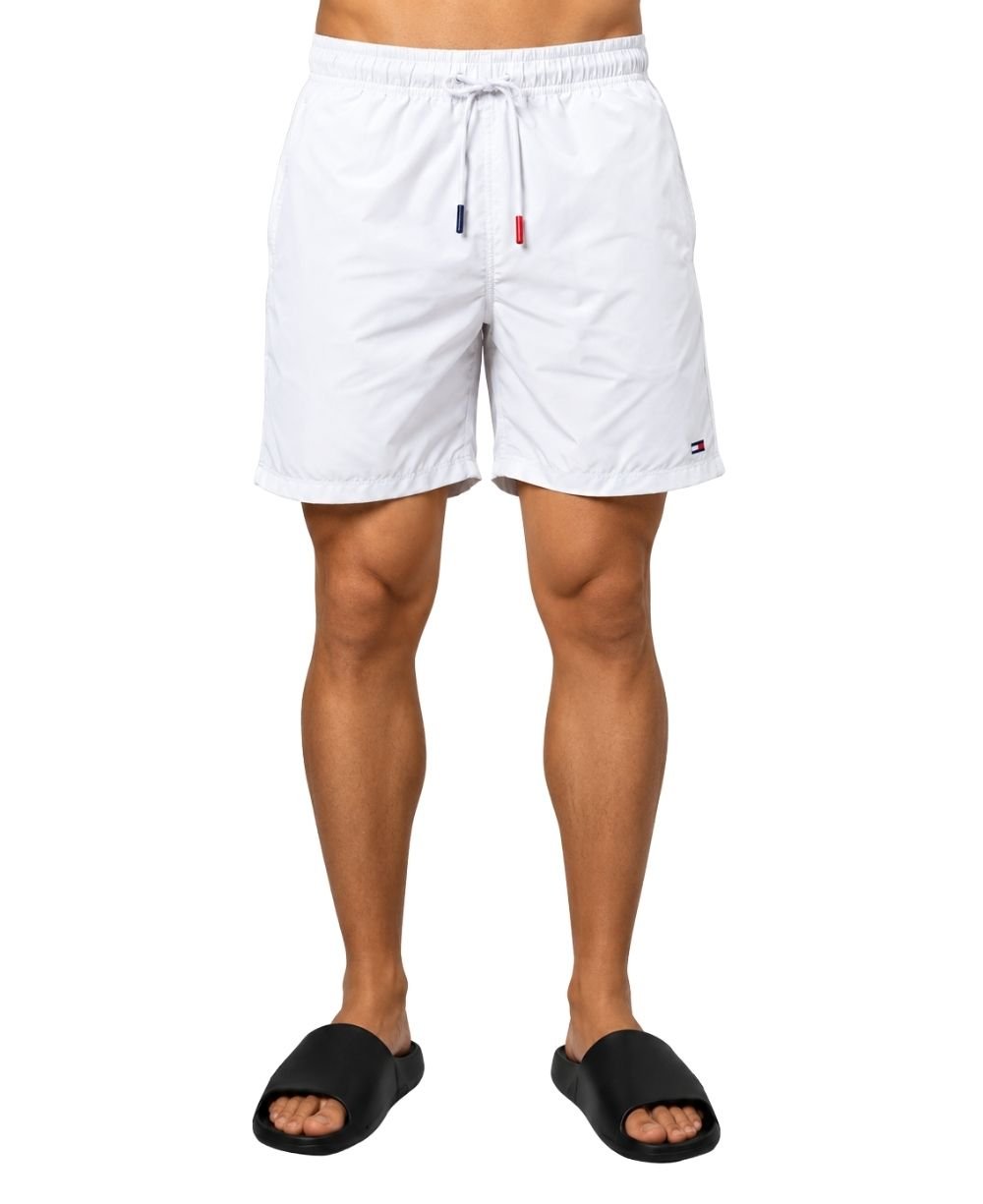 Shorts de Banho Branca Essential com Bandeira - Tommy Hilfiger