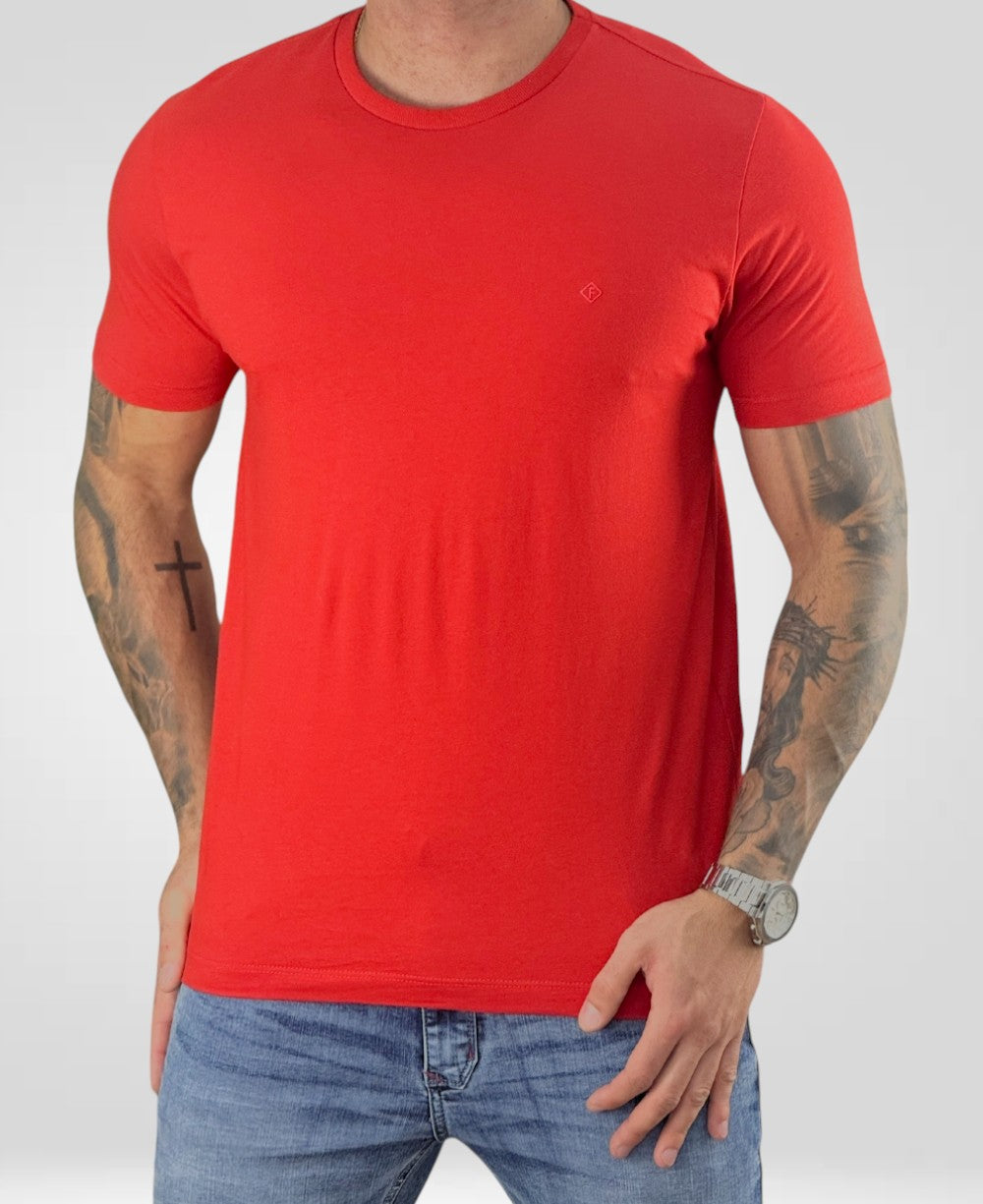 Camiseta Vermelha Masculina Básica - Forum