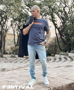 Calça Jeans Claro Masculina Skinny Com Rasgo - Visual Jeans