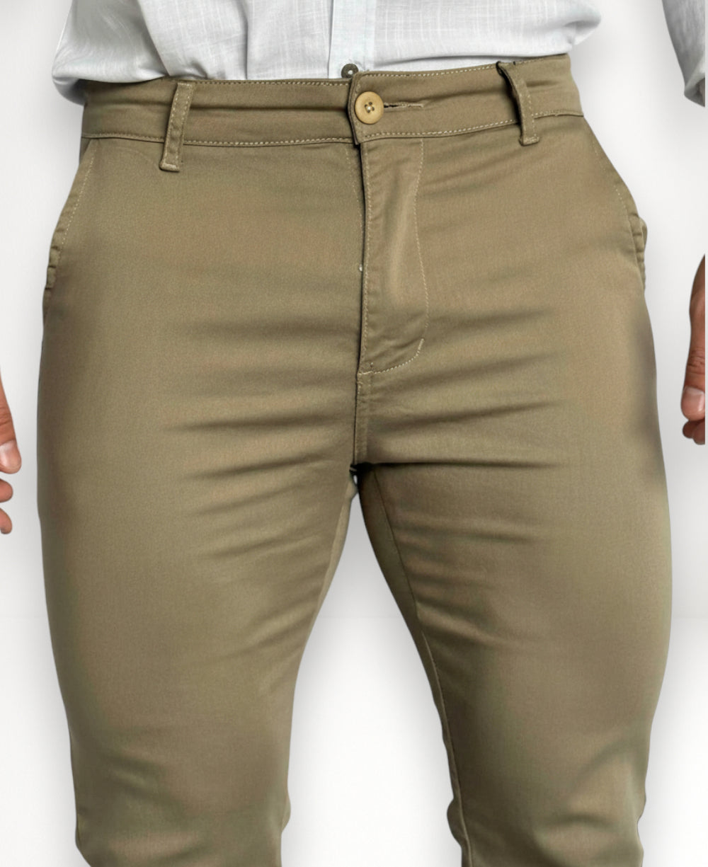 Calça Alfaiataria Slim Masculina Bege - Codi Jeans