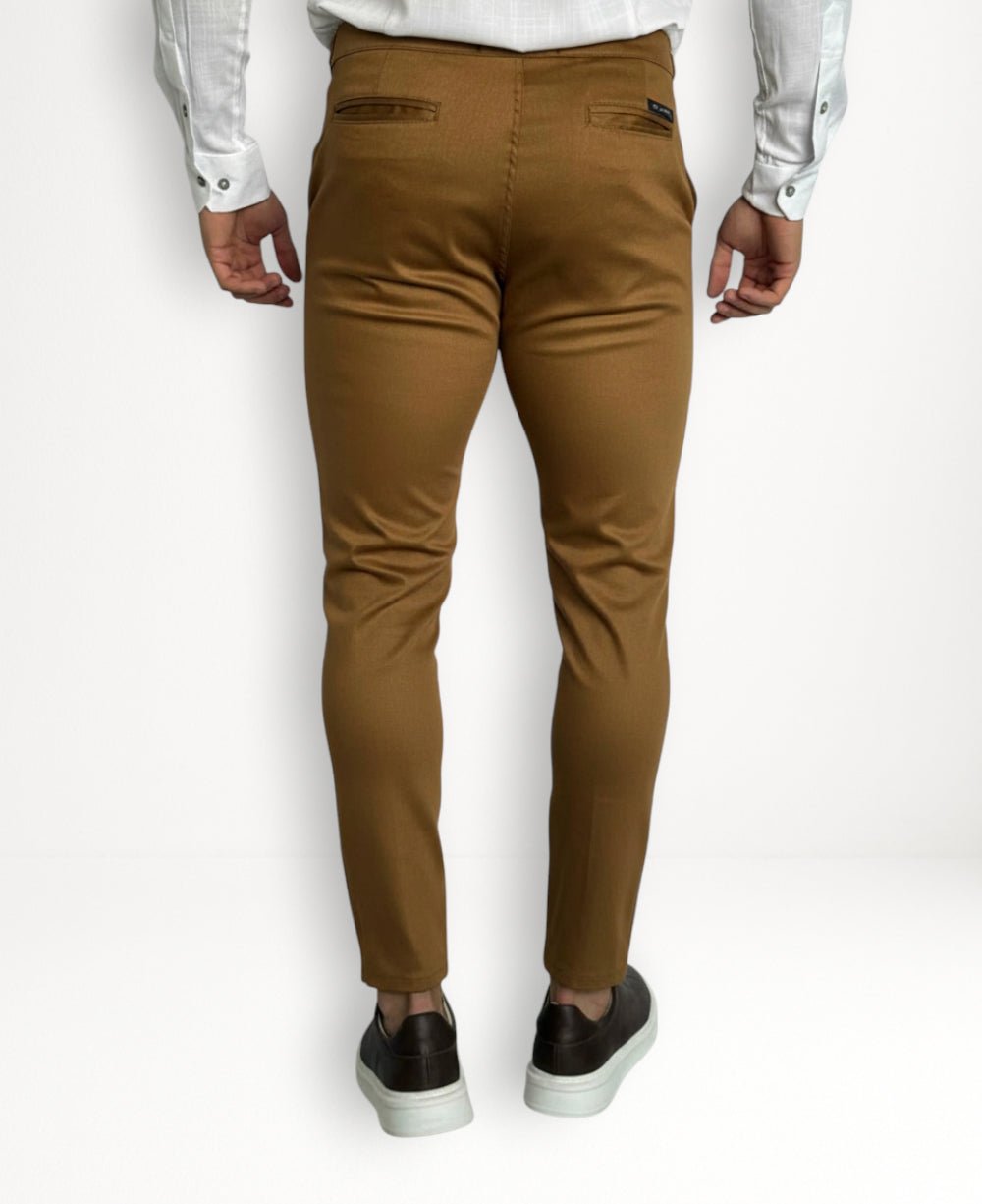 Calça Alfaiataria Caramelo Masculina Regulagem - Per Pochi
