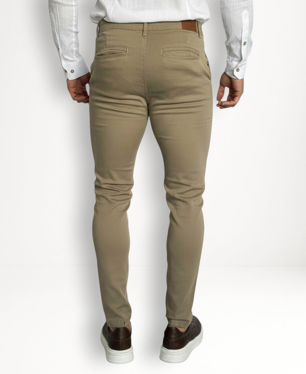Calça Alfaiataria Slim Masculina Bege - Codi Jeans