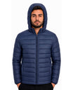 Jaqueta Aul Marinho Masculina Puffer Com Touca - Idel Vest Rouparia