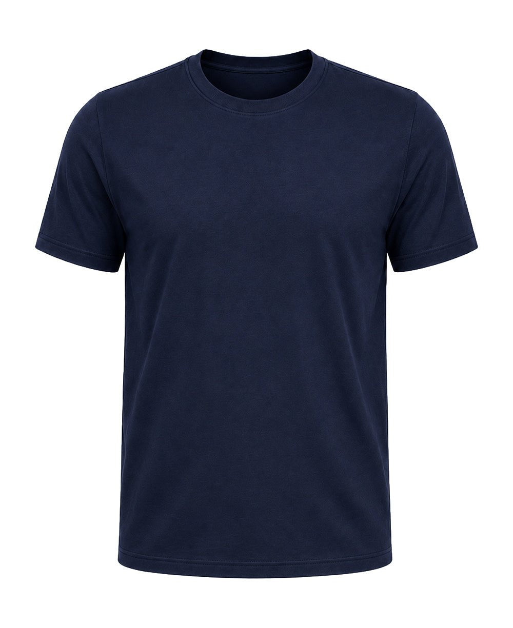 Camiseta Masculina Azul Marinho Algodão Pima - Ideal Vest Rouparia
