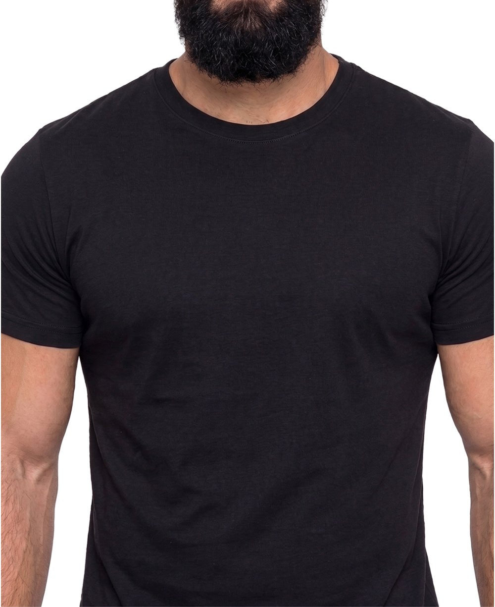 Camiseta Masculina Preta Algodão Pima - Ideal Vest Rouparia