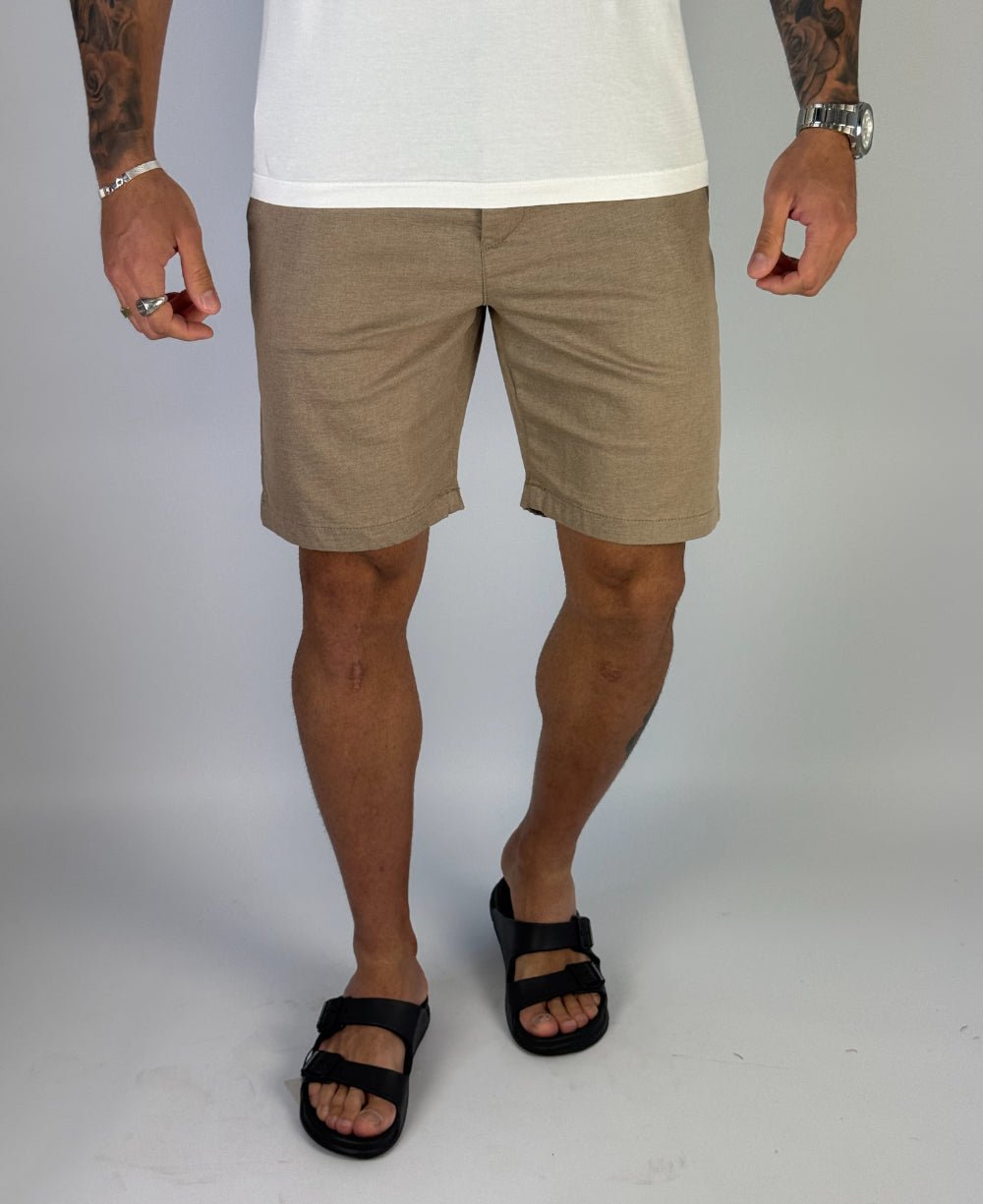 Bermuda Alfaiataria Areia Masculino - Visual Jeans