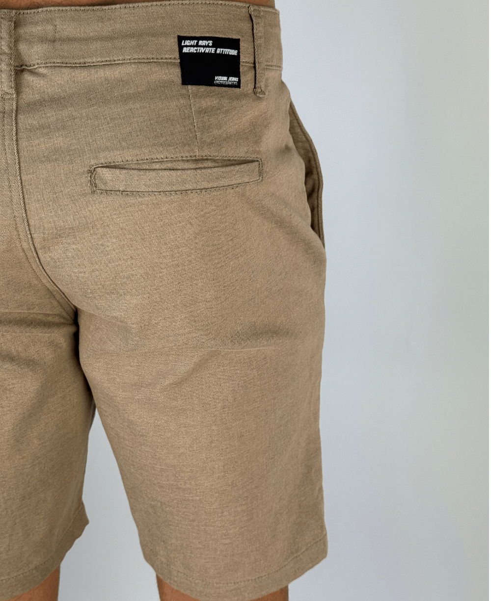 Bermuda Alfaiataria Areia Masculino - Visual Jeans