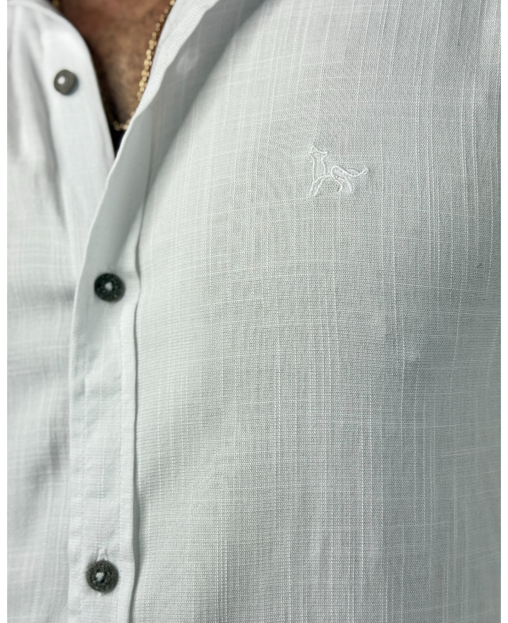 Camisa Dubai Gola Tradicional Branca Masculino - Per Pochi