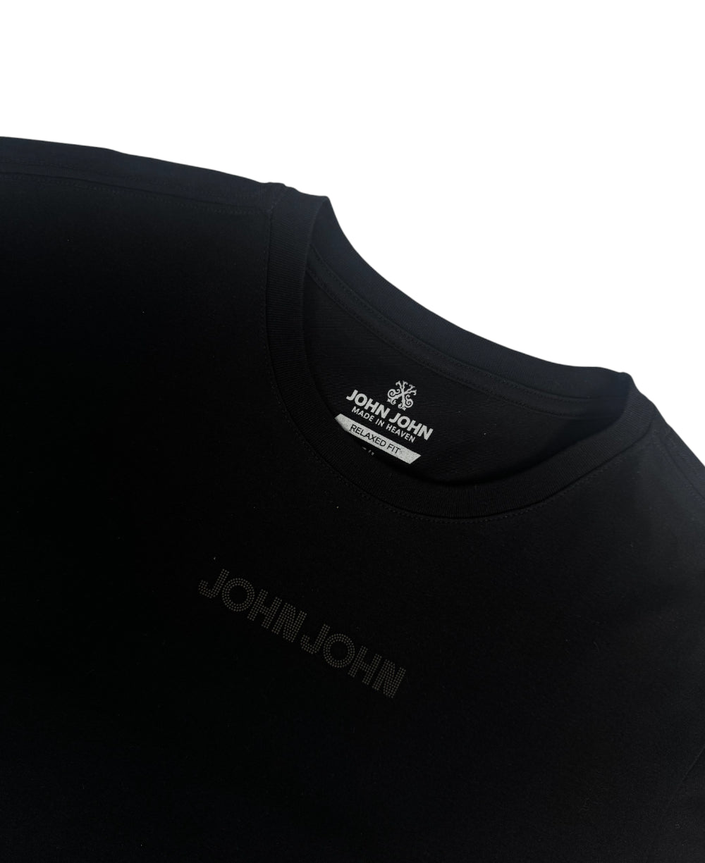 Camiseta Relaxed Fit John Minimal Black - John John