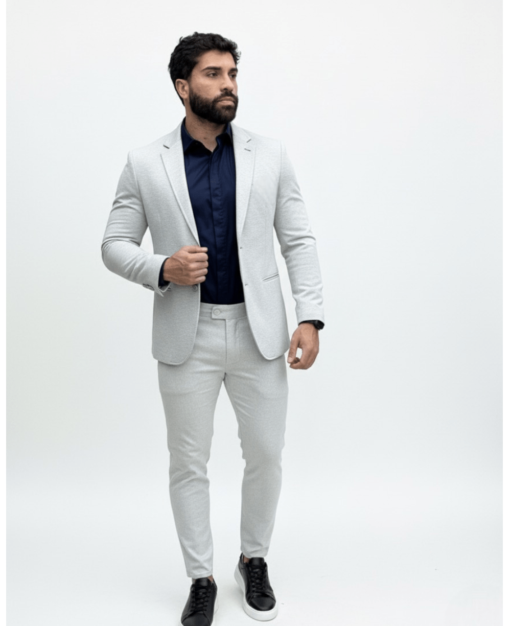 Blazer Cinza Mascla Masculino Básico Com Bolso - Paladho´s Jeans Wear