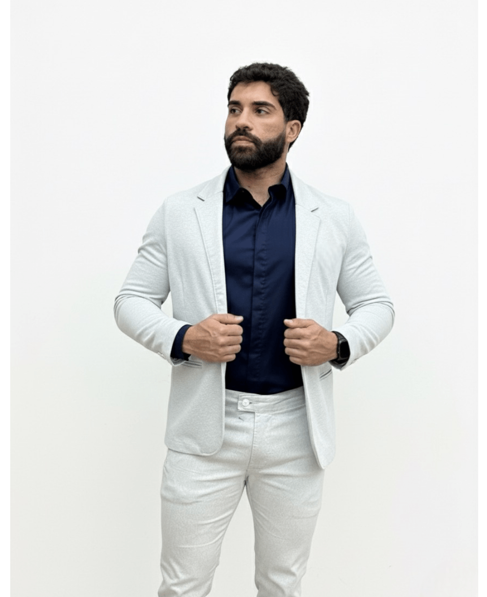 Blazer Cinza Mascla Masculino Básico Com Bolso - Paladho´s Jeans Wear