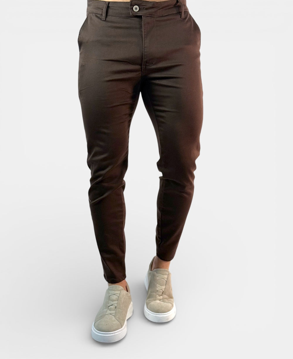 Calça Alfaiataria Café Masculina Skinny - Truehero